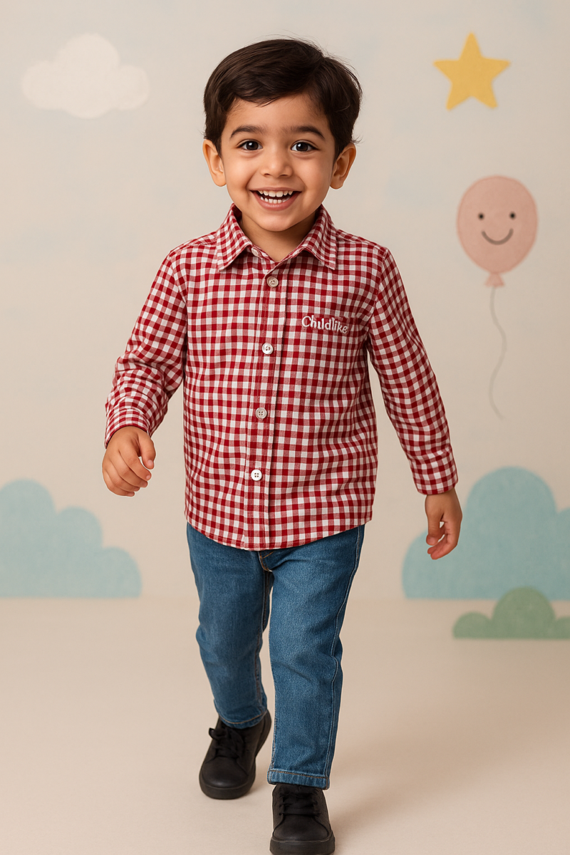 Classic Red & White Gingham Shirt