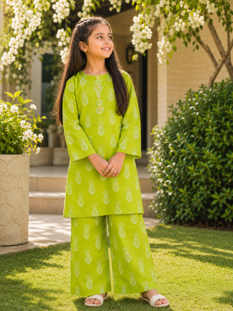 Lime Green Pineapple Co-ord